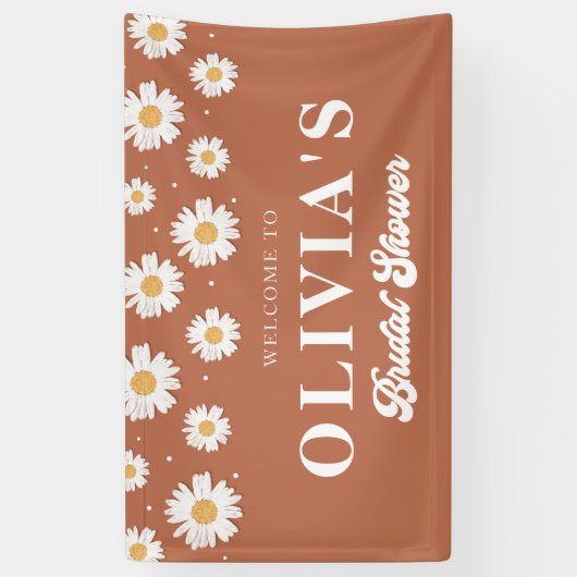 Boho Daisy Brautparty Willkommen Banner (Vertikal)