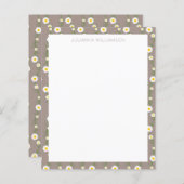 Boho Daisy Chain Floral Pattern Name Stationierung (Vorne/Hinten)