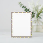 Boho Daisy Chain Floral Pattern Name Stationierung (Stehend Vorderseite)