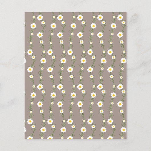 Boho Daisy Chain Floral Pattern Name Stationierung (Rückseite)