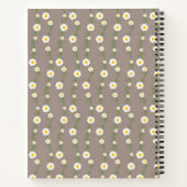 Boho Daisy Chain Floral Pattern Personalisiert Notizblock (Rückseite)