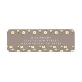 Boho Daisy Chain Floral Taupe Rücksendeadresse (Vorne)