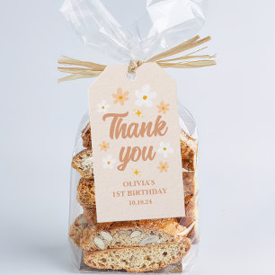 Boho Daisy Danke Party Geschenkanhänger