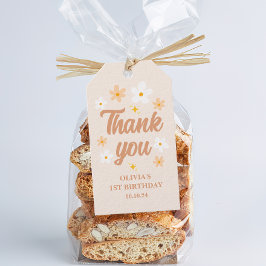 Boho Daisy Danke Party Geschenkanhänger