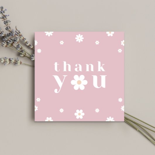 Boho Daisy Danky-Karte Dankeskarte