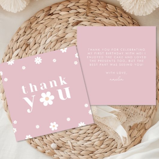 Boho Daisy Danky-Karte Dankeskarte