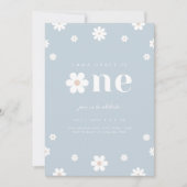 Boho Daisy Einladung zum ersten Geburtstag (Vorderseite)