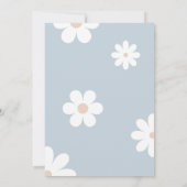 Boho Daisy Einladung zum ersten Geburtstag (Rückseite)