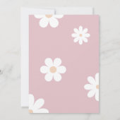 Boho Daisy Einladung zum zweiten Geburtstag (Rückseite)