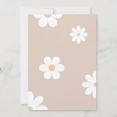Boho Daisy Einladung zum zweiten Geburtstag (Rückseite)