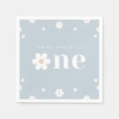 Boho Daisy First Birthday Napkin Serviette (Vorderseite)