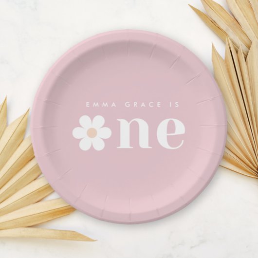 Boho Daisy First Birthday Paper Tellers Pappteller