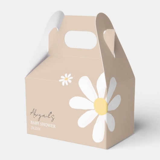 Boho Daisy Floral Baby Dusche Geschenkschachtel (Vorderseite)