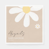 Boho Daisy Floral Baby Dusche Serviette (Vorderseite)