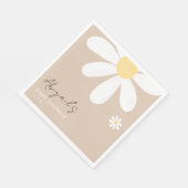 Boho Daisy Floral Baby Dusche Serviette (Ecke)