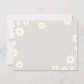 Boho Daisy Floral Baby Shower Danke Karte (Rückseite)