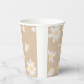 Boho Daisy Floral Wedding Paper Cups Pappbecher (Rechts)