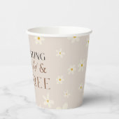 Boho Daisy Floral Young Wild & DREE Cups Pappbecher (Links)