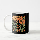Boho Daisy Flower,retro Floral Funny Gift Tee Wome Kaffeetasse (Links)