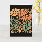 Boho Daisy Flower,retro Floral Funny Gift Tee Wome Karte (Gelbe Blume)