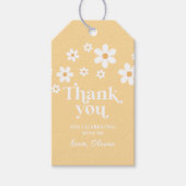 boho daisy gelb danke Ihnen für Gift Tags Geschenkanhänger (Vorderseite)