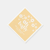 Boho Daisy gelbe Babydusche Napkins Serviette (Ecke)