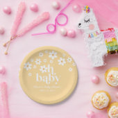 Boho Daisy gelbe Babydusche Pappteller (Party)