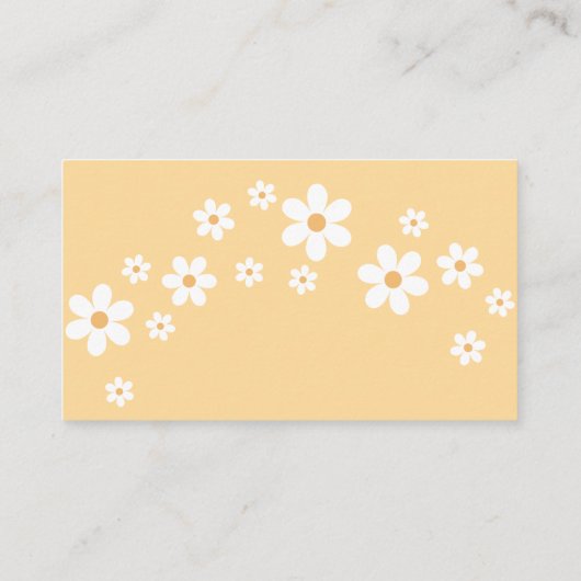 Boho daisy gelbe Blütendusche Windelwanne Windelwa Begleitkarte (Rückseite)