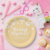 Boho-Daisy-gelbe Brautparty-Papierteller Pappteller (Party)