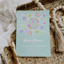 Boho Daisy Girl Baby Shower Einladung