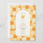 Boho Daisy Girl Dusche Einladung (Vorderseite)