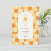 Boho Daisy Girl Dusche Einladung (Stehend Vorderseite)