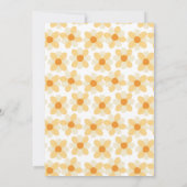 Boho Daisy Girl Dusche Einladung (Rückseite)