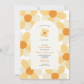 Boho Daisy Girl Dusche Einladung (Vorderseite)