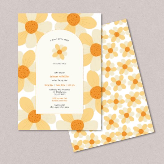 Boho Daisy Girl Dusche Einladung