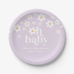 Boho Daisy lilac Baby Showpaper Teller