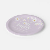 Boho Daisy lilac Baby Showpaper Teller (Schrägansicht)