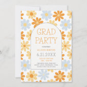 Boho Daisy Open House Grad Party Einladung (Vorderseite)