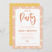Boho Daisy Party für jedes Alter oder jede Veranst Einladung (Vorne/Hinten)