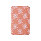 BOHO Daisy Pattern Salmon Color Retro Badematte (Vorderseite Vertikal)