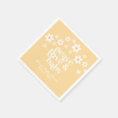 Boho Daisy Peace Liebe baby Napkins Serviette (Ecke)