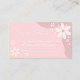 Boho Daisy Pink Baby Girl Dusche Windelwanne Raffe Begleitkarte