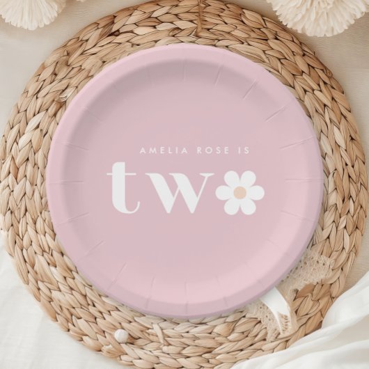 Boho Daisy Second Birthday Paper Teller