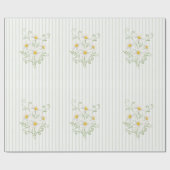 Boho Daisy Silly Goose Hellgrüne Babyparty Geschenkpapier (Flach)