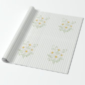 Boho Daisy Silly Goose Hellgrüne Babyparty Geschenkpapier (Ungerollt)
