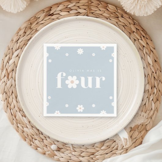 Boho Daisy Vurth Geburtstag Napkin Serviette