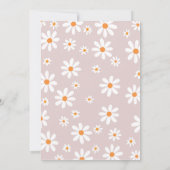 Boho Daisy Wild Einladung zum 1. Geburtstag (Rückseite)