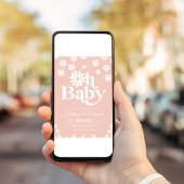 Boho Daisy Wild One Baby Shower Einladung