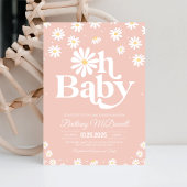 Boho Daisy Wild One Baby Shower Einladung