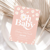 Boho Daisy Wild One Baby Shower Einladung